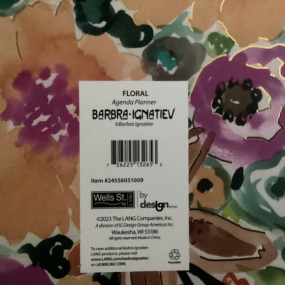 Floral Agenda Planner 2024 New 17 months August 2023-December 2024 - Picture 9 of 10